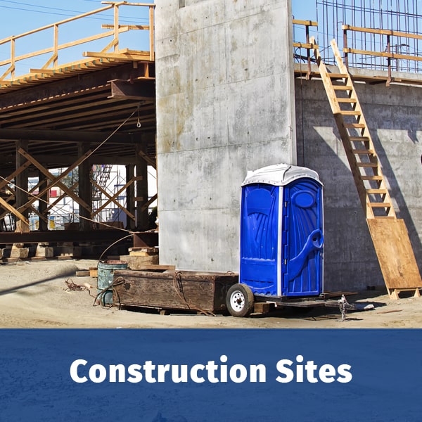 porta potty at a construction site in New Jersey